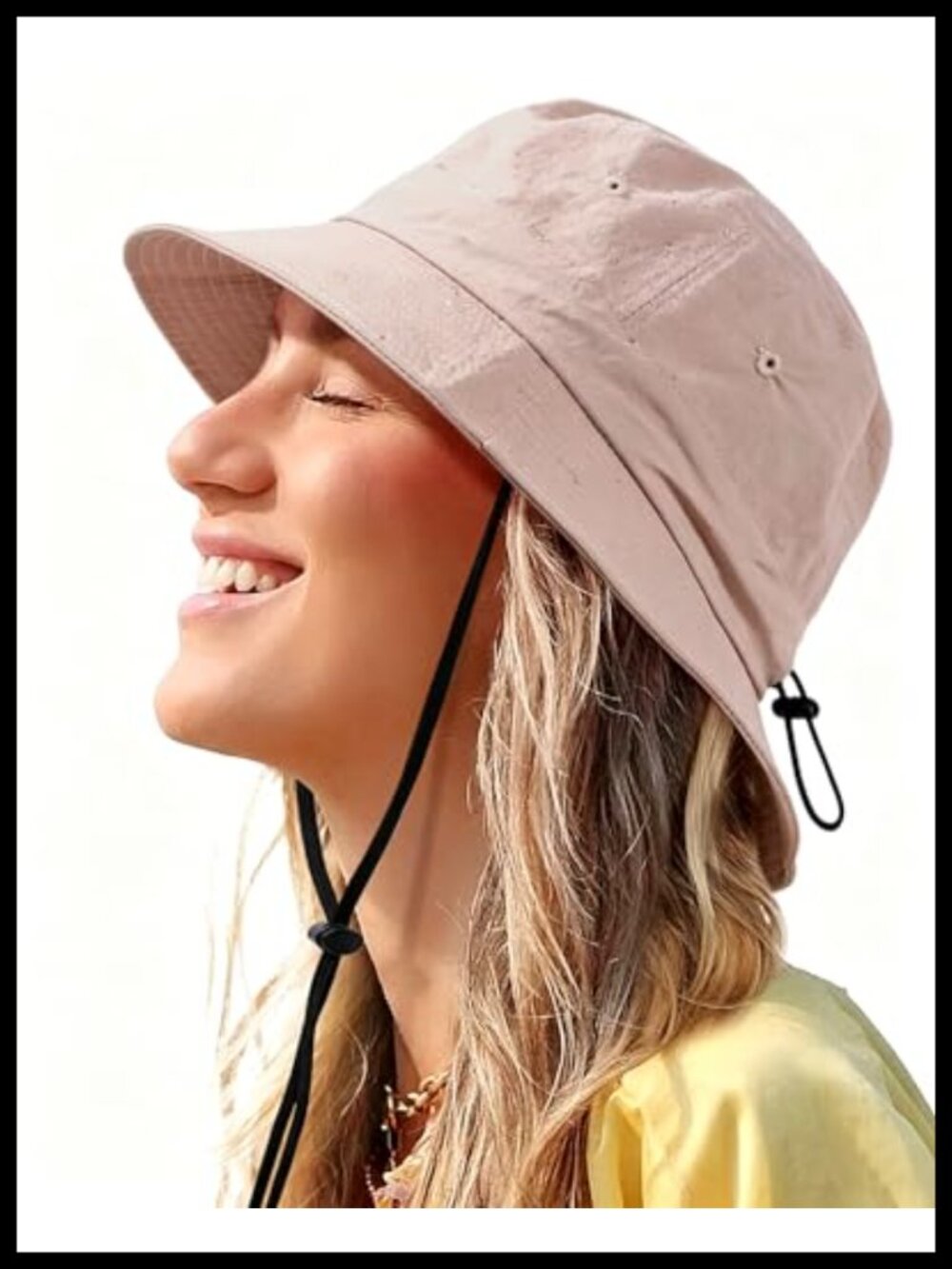 Water-Resistant Bucket Hat UPF 50+ Boonie Sun Hat Adjustable Windproof